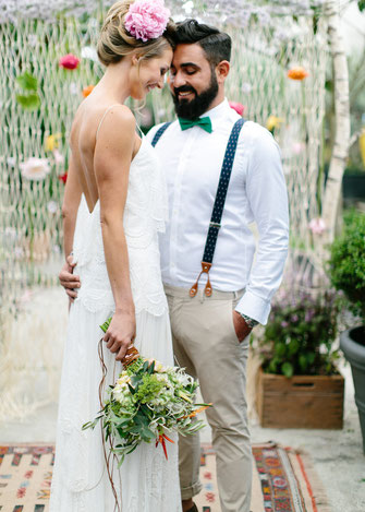 Hochzeitsfotograf München: Birgit Hart | Boho-Styleshooting im Botanikum München | Strauß & Fliege