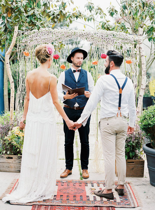 Hochzeitsfotograf München: Birgit Hart | Boho-Styleshooting im Botanikum München | Strauß & Fliege