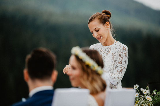 Freie Hochzeit in den Bergen