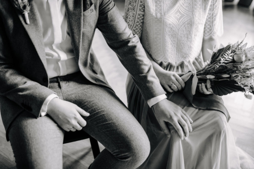 Freie Trauung | Boho Brautpaar | Strauß & Fliege