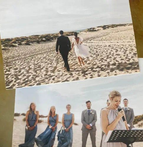 Freie Trauung am Strand von Portugal | Traurednerin Carola Viktoria | Strauß & Fliege